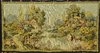 B1041 - Charming Vintage French Tapestry Wall Hanging, Serene Riverside Scene