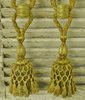 B1135 - Superb Pair Antique French Rope & Tassel Chateau Curtain Tie / Hold Backs, 19thC