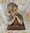 B1315 - Charming Antique French Plaster Bust, Child at Evening Prayer, 'Prière Du Soir'