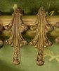 B1370 - Fantastic Set 14 Antique French  Acanthus Leaf Chateau Curtain Rings, 19th Century