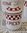 B1390/S - Splendid Set 8 Vintage French Red & White Enamel Kitchen Storage Canisters,Tins
