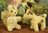 B1428 - TWO Very Darling Little Antique French Plush Toys, Squirrel & Dog, Circa 1940/50's
