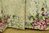 B1561 - Delightful Pair Long Vintage French Floral Print Cotton Curtains / Drapes C1930