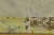 B1563 - Gorgeous Long Vintage French Printed Cotton Portiere / Curtain / Drape, C1930