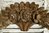 B1582 - Beautiful Antique French Carved Wood Flowers In Basket Pediment / Mount 19th C