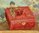 B1586 - Heavenly Antique French Art Nouveau Red Silk Velvet Jewel / Boudoir Box Circa 1900