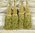 B1606 - Superb Pair Vintage French Olive Green Rope & Tassel Curtain Tie / Hold Backs