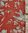 B1652 - Sublime Panel Antique French Printed Cotton Textile, Flowers &amp; Hirondelles 19th C