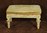 B1926 - Superb Antique French Empire Style Foot Stool, Carved Frame, Aubusson Upholstery
